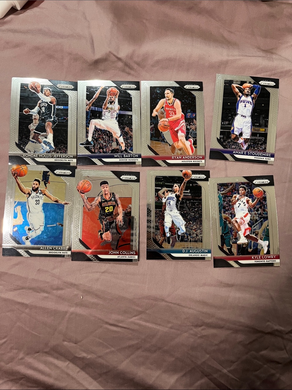 NBA Prizm Card Set - Silver with Blue, Red, Black Accents